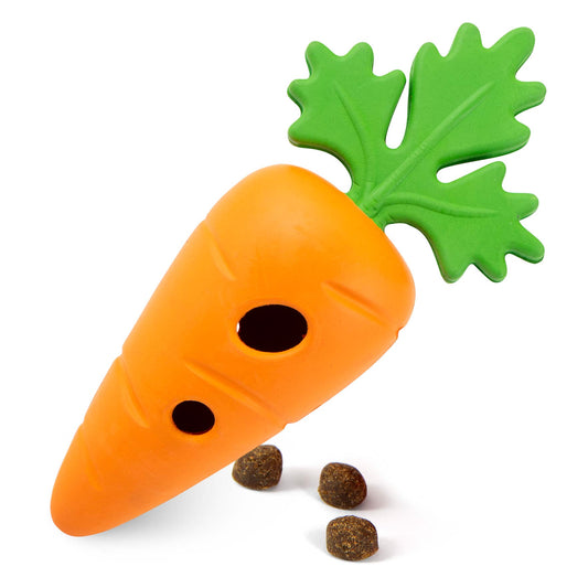 Jeffers Natural Rubber Baby Carrot Treat Dispensing Dog Chew Toy